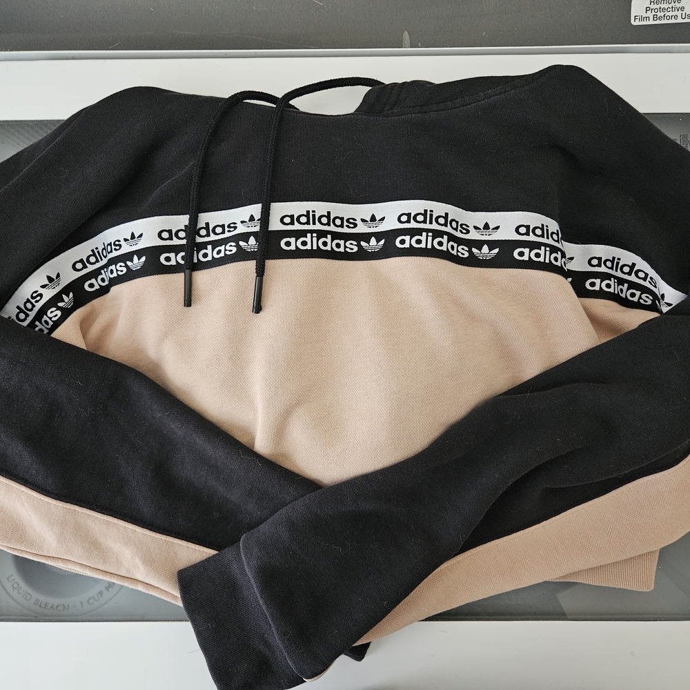 Adidas Black and Tan Hoodie